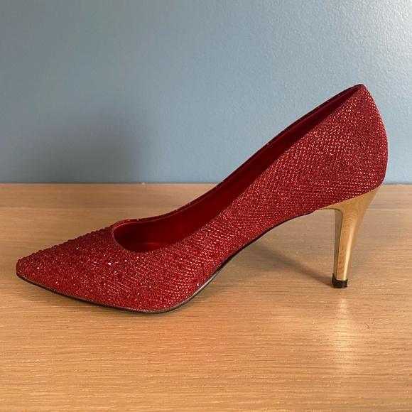 Red Sparkling High Heels (parties/events/anniversaries/casual/formal) - Picture 9 of 11